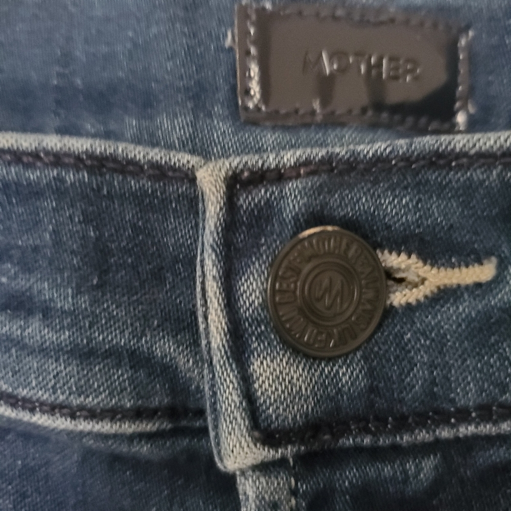 Mother Insider Ankle Dark Wash Blue Bootcut Jeans - Picture 3 of 12